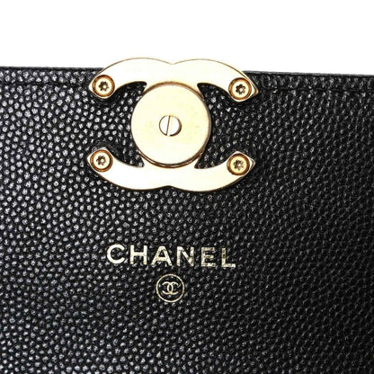Chanel Caviar Quilted Mini Bracelet On Chain Wallet Black - NEESTRA
