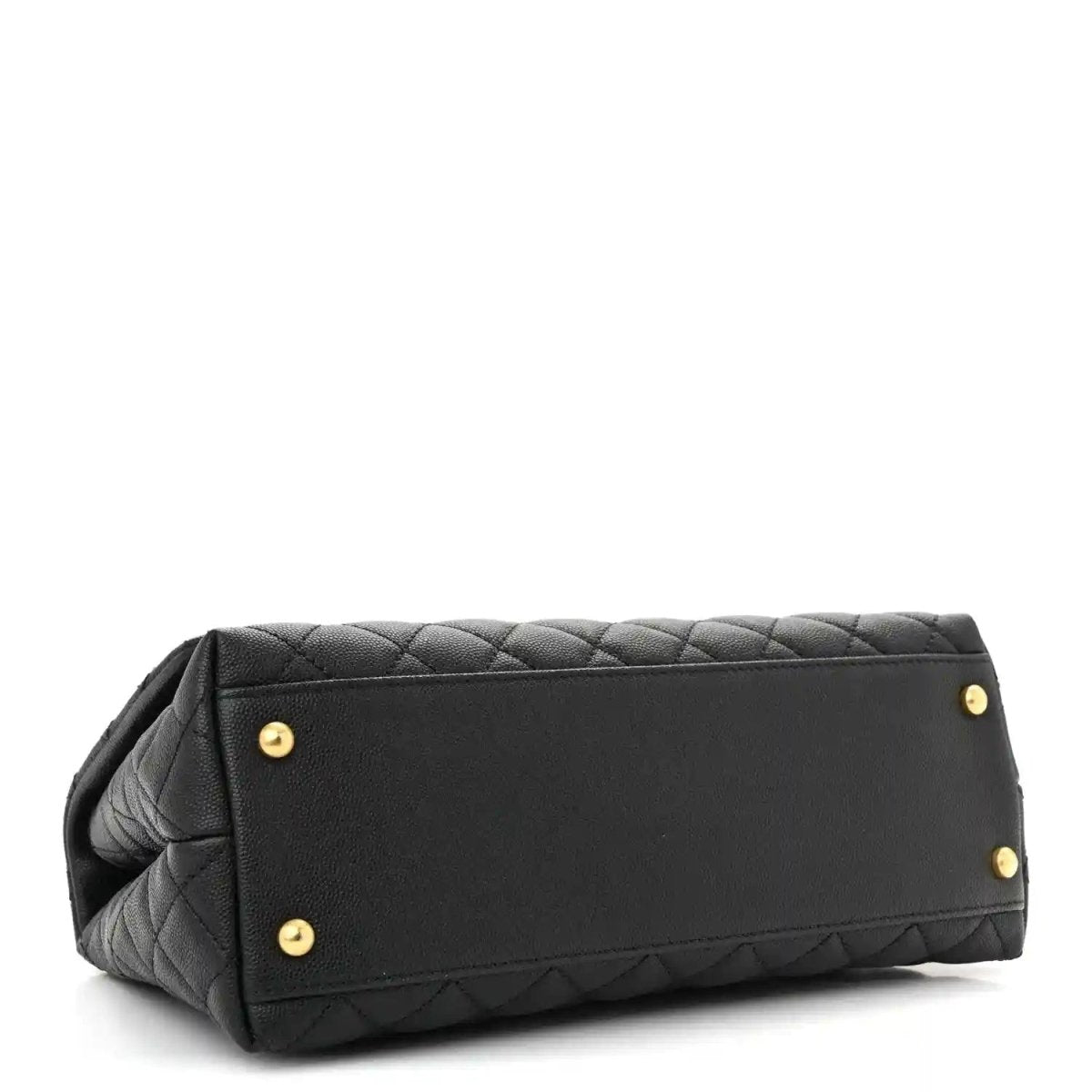 Chanel Caviar Quilted Small Coco Handle Flap Bag Black - NEESTRA