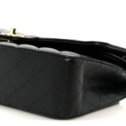Chanel Classic Medium Double Flap Bag in Black Caviar Leather - NEESTRA