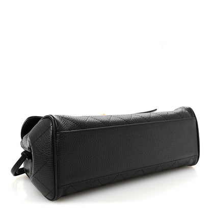 Chanel Grained Calfskin Stitched Urban Essentials Small Shopping Bag Black - NEESTRA
