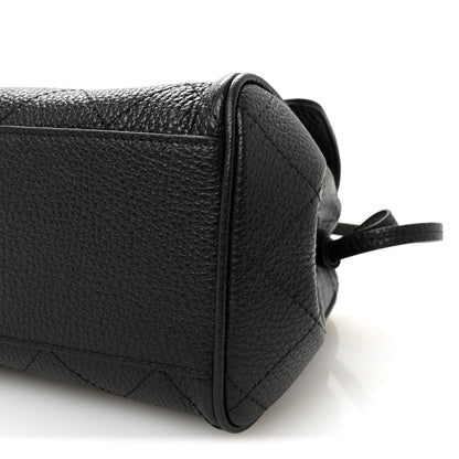 Chanel Grained Calfskin Stitched Urban Essentials Small Shopping Bag Black - NEESTRA