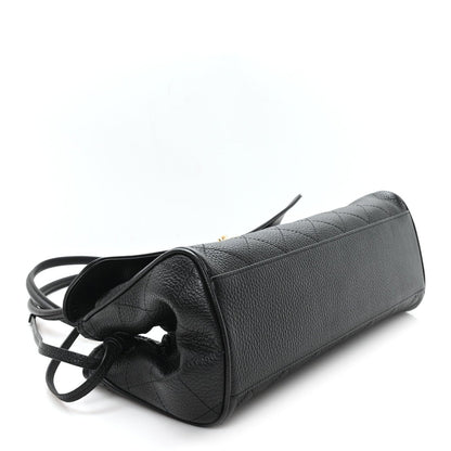 CHANEL Grained Calfskin Stitched Urban Essentials Small Shopping Bag Black - NEESTRA