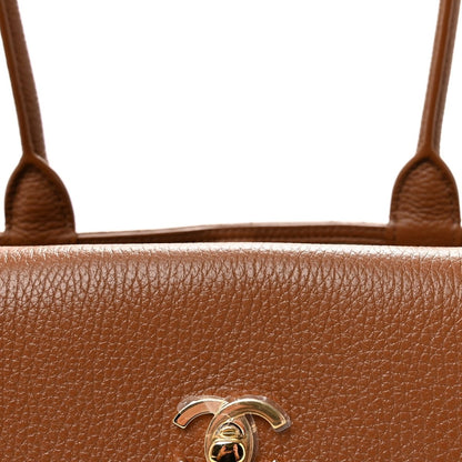 Chanel Grained Calfskin Stitched Urban Essentials Small Shopping Bag Camel - NEESTRA