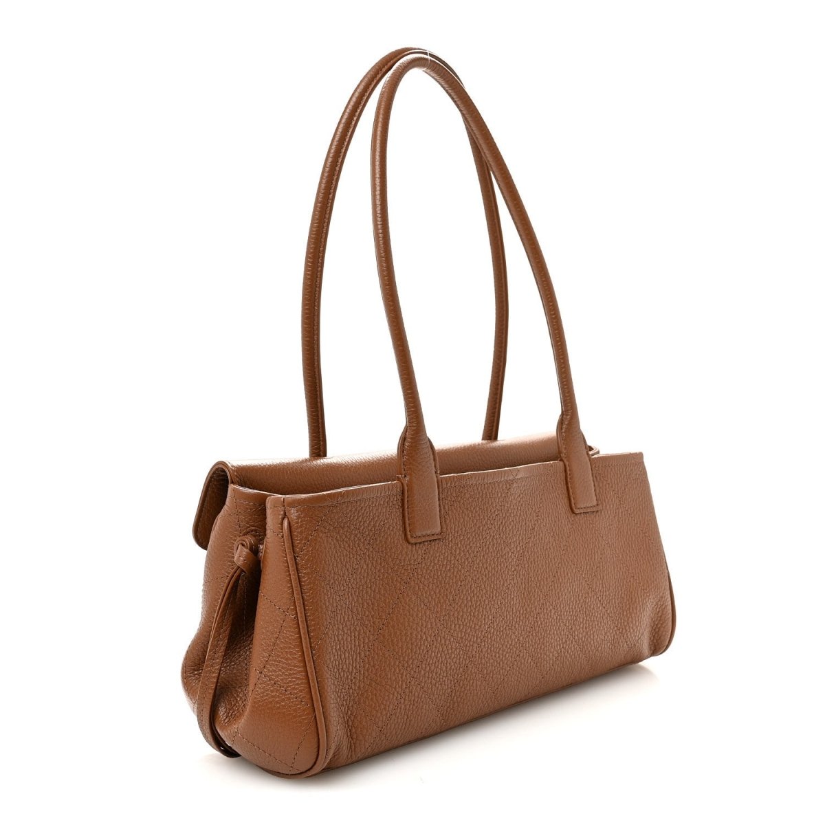 Chanel Grained Calfskin Stitched Urban Essentials Small Shopping Bag Camel - NEESTRA