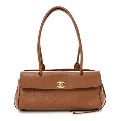 Chanel Grained Calfskin Stitched Urban Essentials Small Shopping Bag Camel - NEESTRA