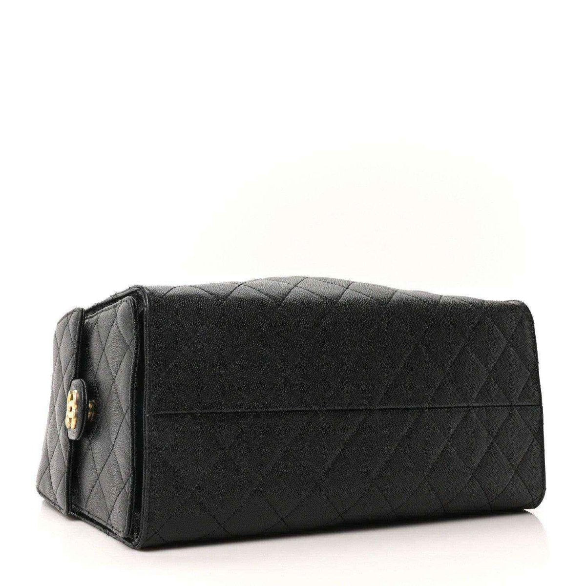 Chanel Medium Caviar Quilted 25 Handbag in Black Calfskin Leather - NEESTRA