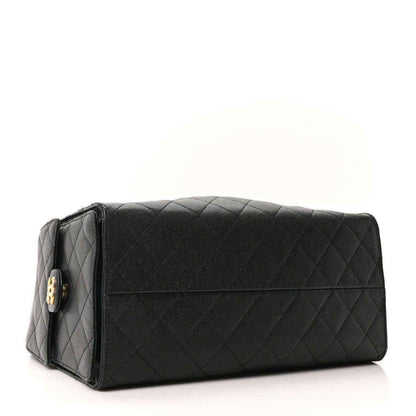 Chanel Medium Caviar Quilted 25 Handbag in Black Calfskin Leather - NEESTRA