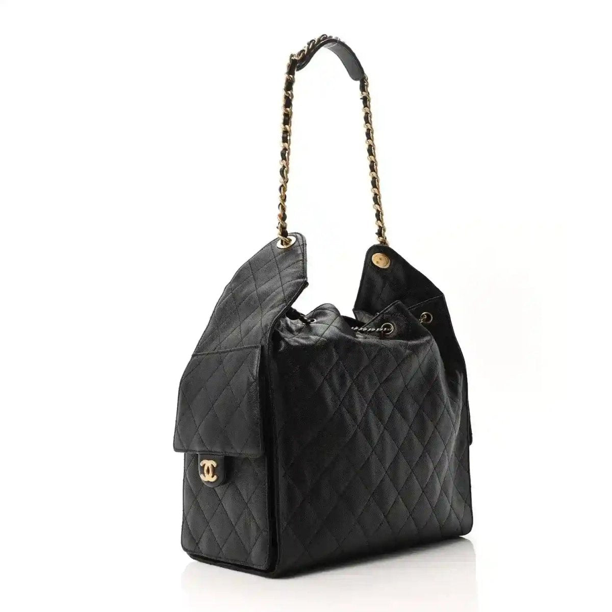 Chanel Medium Caviar Quilted 25 Handbag in Black Calfskin Leather - NEESTRA