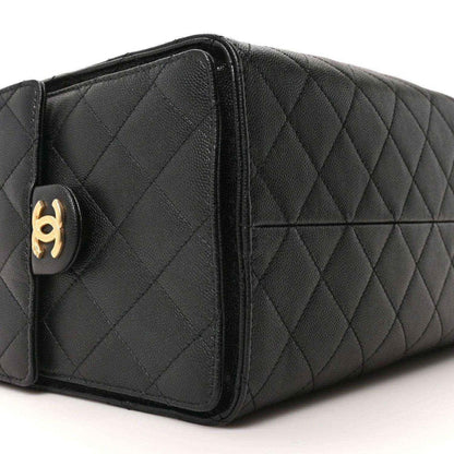 Chanel Medium Caviar Quilted 25 Handbag in Black Calfskin Leather - NEESTRA