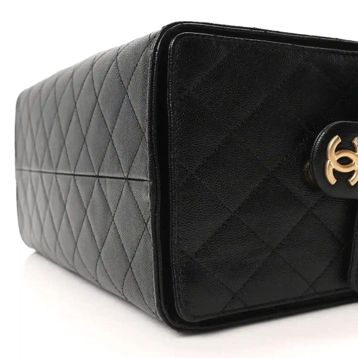 Chanel Medium Caviar Quilted 25 Handbag in Black Calfskin Leather - NEESTRA