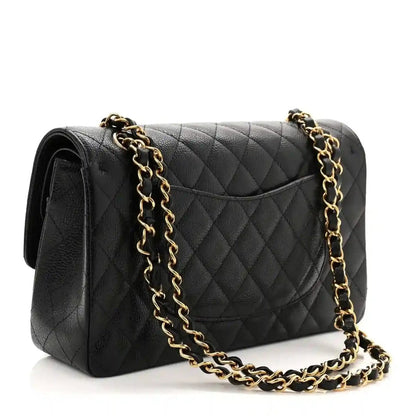Chanel Medium Classic Double Flap Bag in Black Caviar Leather - NEESTRA