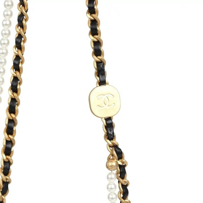Chanel Mini Pearly Chain Flap Bag in Black Lambskin Leather - NEESTRA