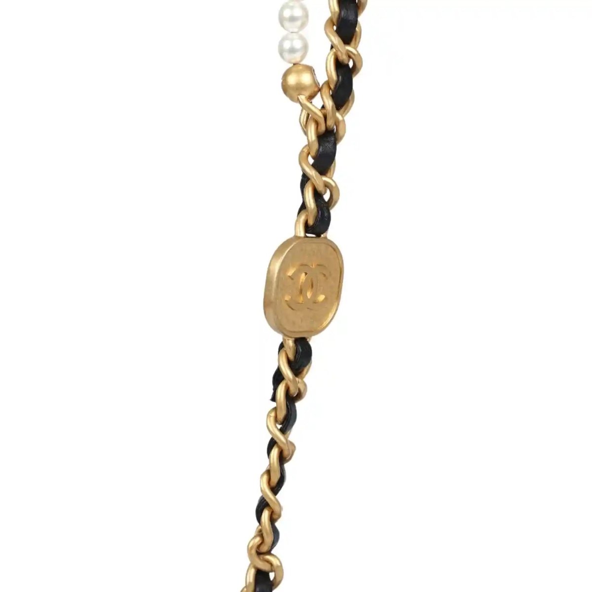 Chanel Mini Pearly Chain Flap Bag in Black Lambskin Leather - NEESTRA