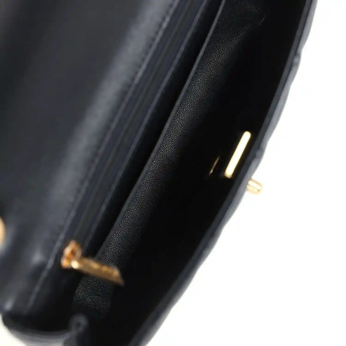 Chanel Mini Pearly Chain Flap Bag in Black Lambskin Leather - NEESTRA