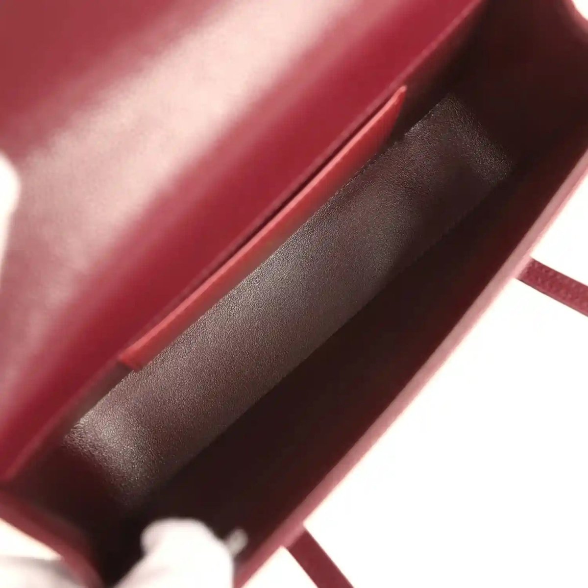 Chanel Mini Preppy Coco Clutch Dark Burgundy Shiny Caviar Leather - NEESTRA