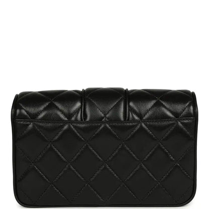 Chanel Mini Tab Flap Bag in Black Lambskin Gold Hardware - NEESTRA