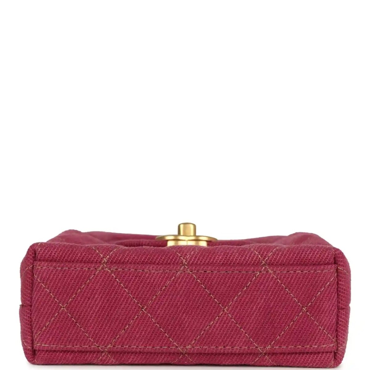 Chanel Nano Kelly Shopper in Fuchsia Washed Denim Brushed Gold - NEESTRA