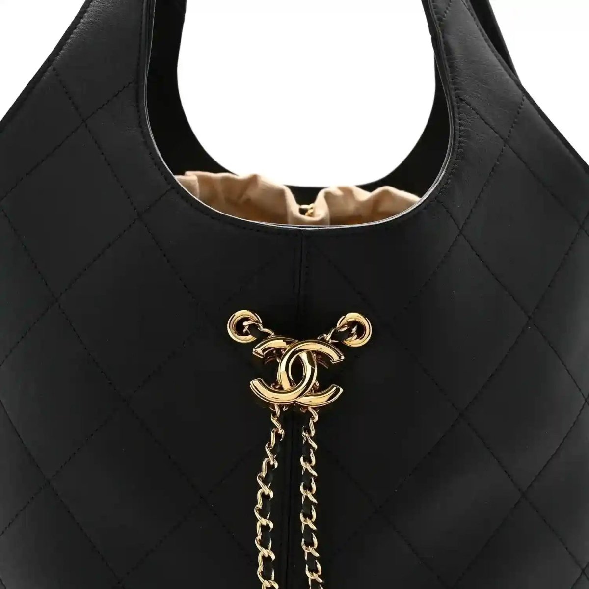 Chanel Quilted Calfskin Large Shopping Tote Bag Black - NEESTRA