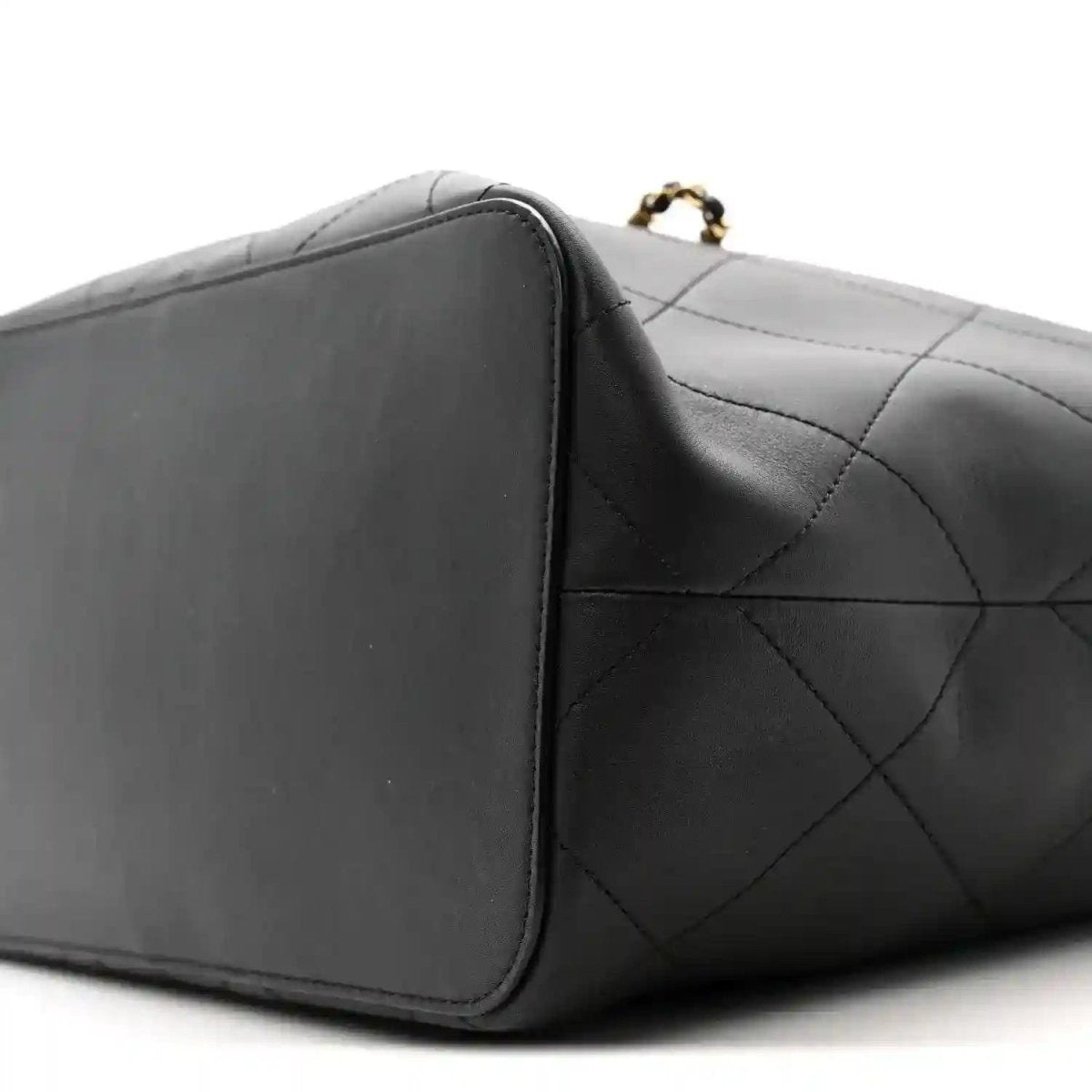 Chanel Quilted Calfskin Large Shopping Tote Bag Black - NEESTRA