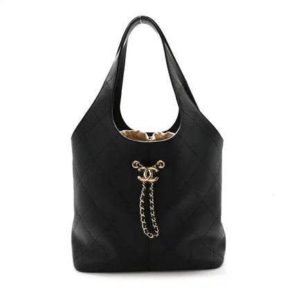 Chanel Quilted Calfskin Large Shopping Tote Bag Black - NEESTRA