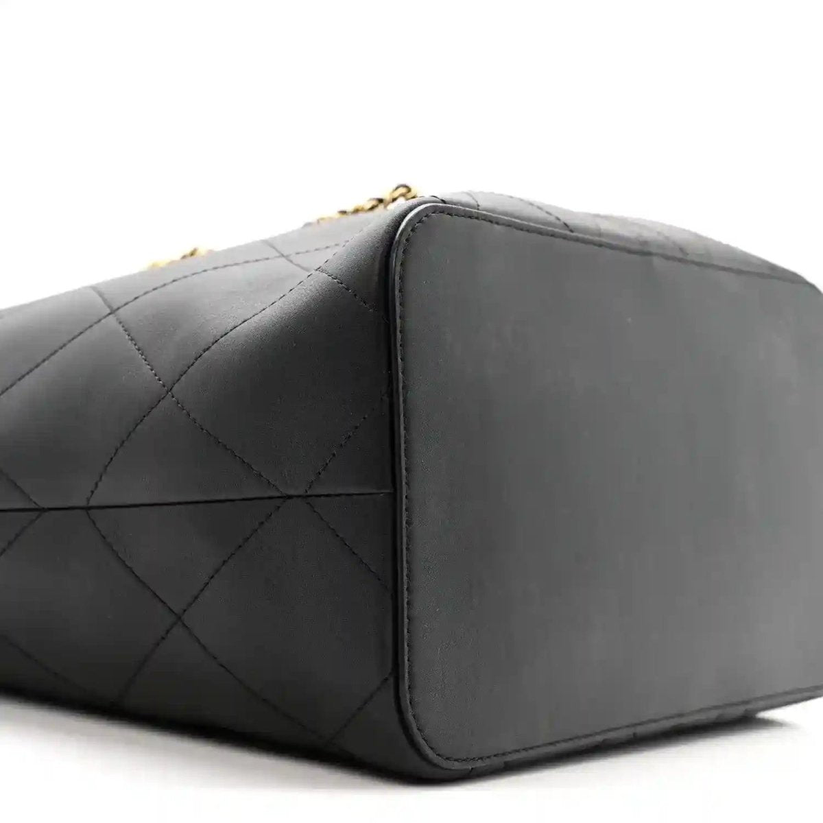 Chanel Quilted Calfskin Large Shopping Tote Bag Black - NEESTRA
