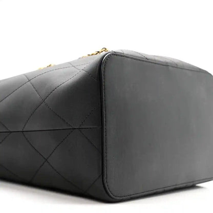 Chanel Quilted Calfskin Large Shopping Tote Bag Black - NEESTRA