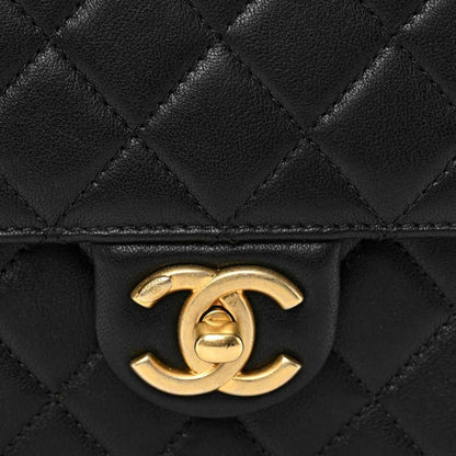 Chanel Quilted Goatskin Chic Pearls Flap Bag in Black - NEESTRA