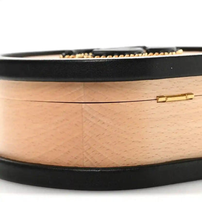 Chanel Round CC Vanity Case in Black Beech Wood Lambskin - NEESTRA