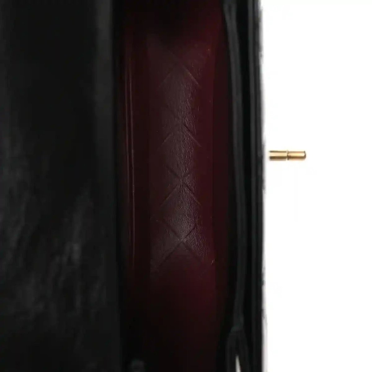 Chanel Shiny Calfskin Quilted Buckle Moon Messenger Bag Black - NEESTRA