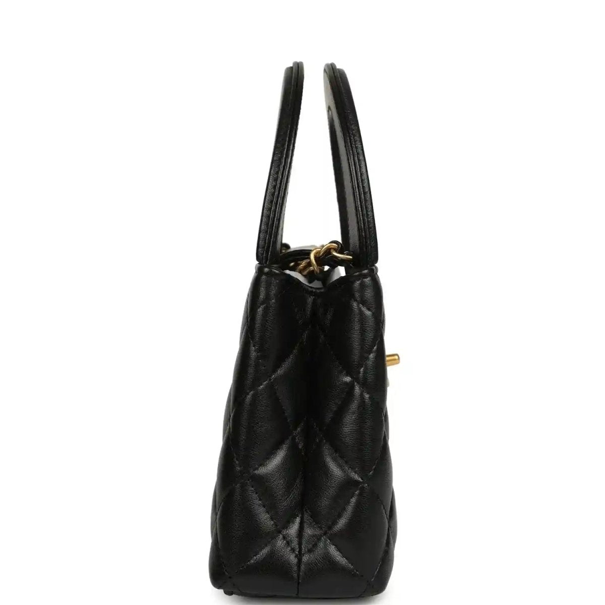 Chanel Small Kelly Shopper Bag in Black Shiny Aged Calfskin - NEESTRA