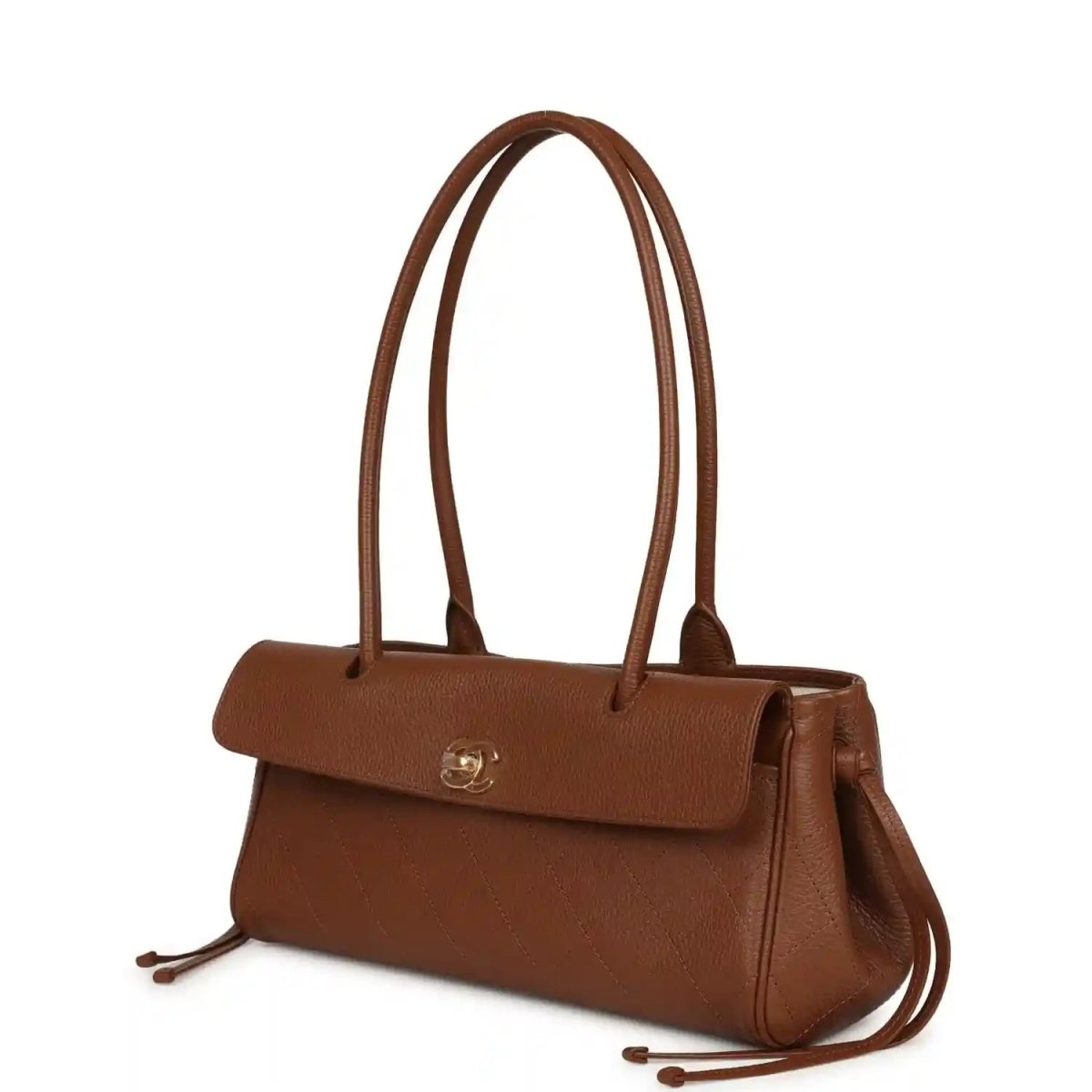 Chanel Small Urban Essential East West Shopping Tote Brown Caviar - NEESTRA