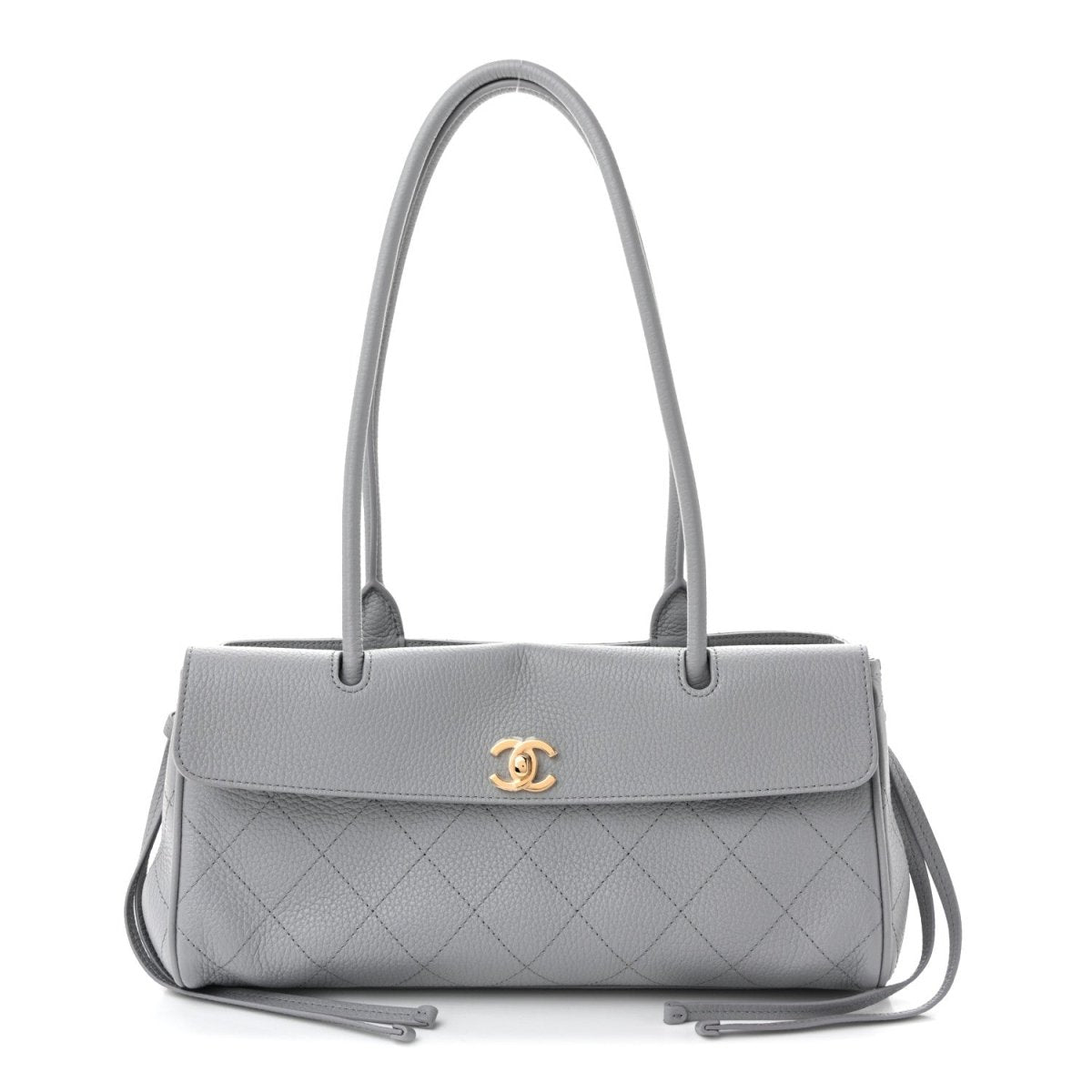 CHANEL Urban Essentials Grained Calfskin Small Shopping Bag Grey - NEESTRA