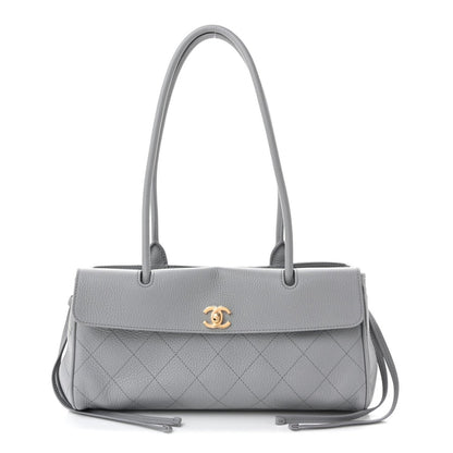 CHANEL Urban Essentials Grained Calfskin Small Shopping Bag Grey - NEESTRA