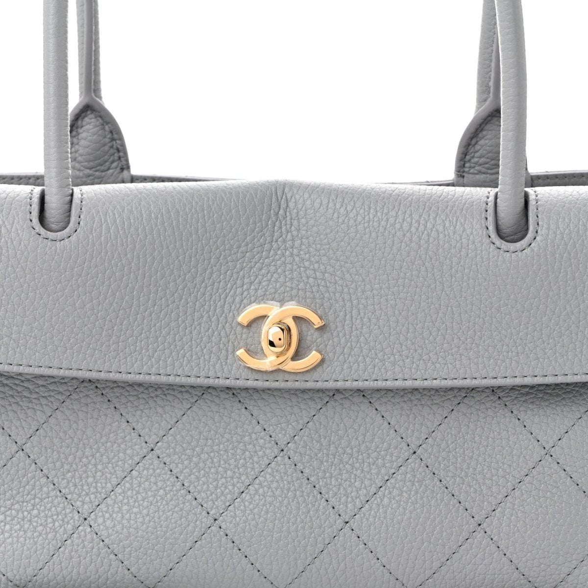 CHANEL Urban Essentials Grained Calfskin Small Shopping Bag Grey - NEESTRA