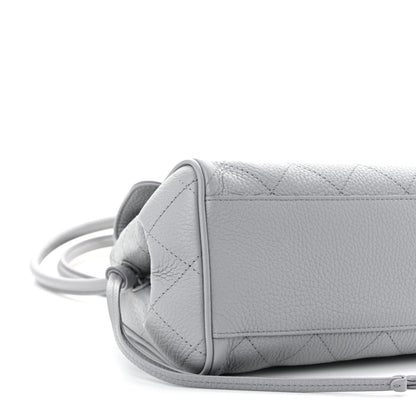 CHANEL Urban Essentials Grained Calfskin Small Shopping Bag Grey - NEESTRA
