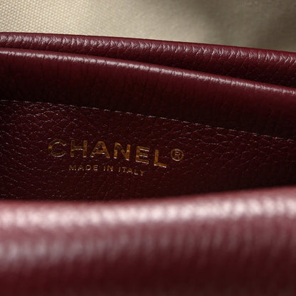CHANEL Urban Essentials Small Shopping Bag Grained Calfskin Burgundy - NEESTRA