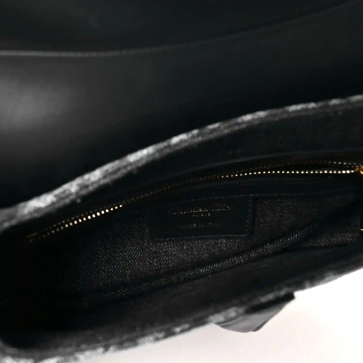 Christian Dior Denim Oblique Jacquard Saddle Bag in Black - NEESTRA