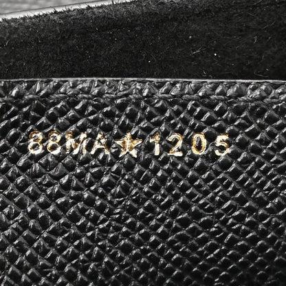 Christian Dior Grained Calfskin Leather Saddle Bag in Black - NEESTRA
