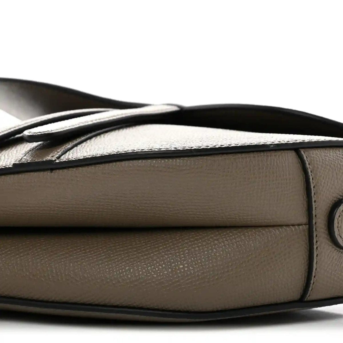 Christian Dior Grained Calfskin Saddle Bag in Clay Green - NEESTRA