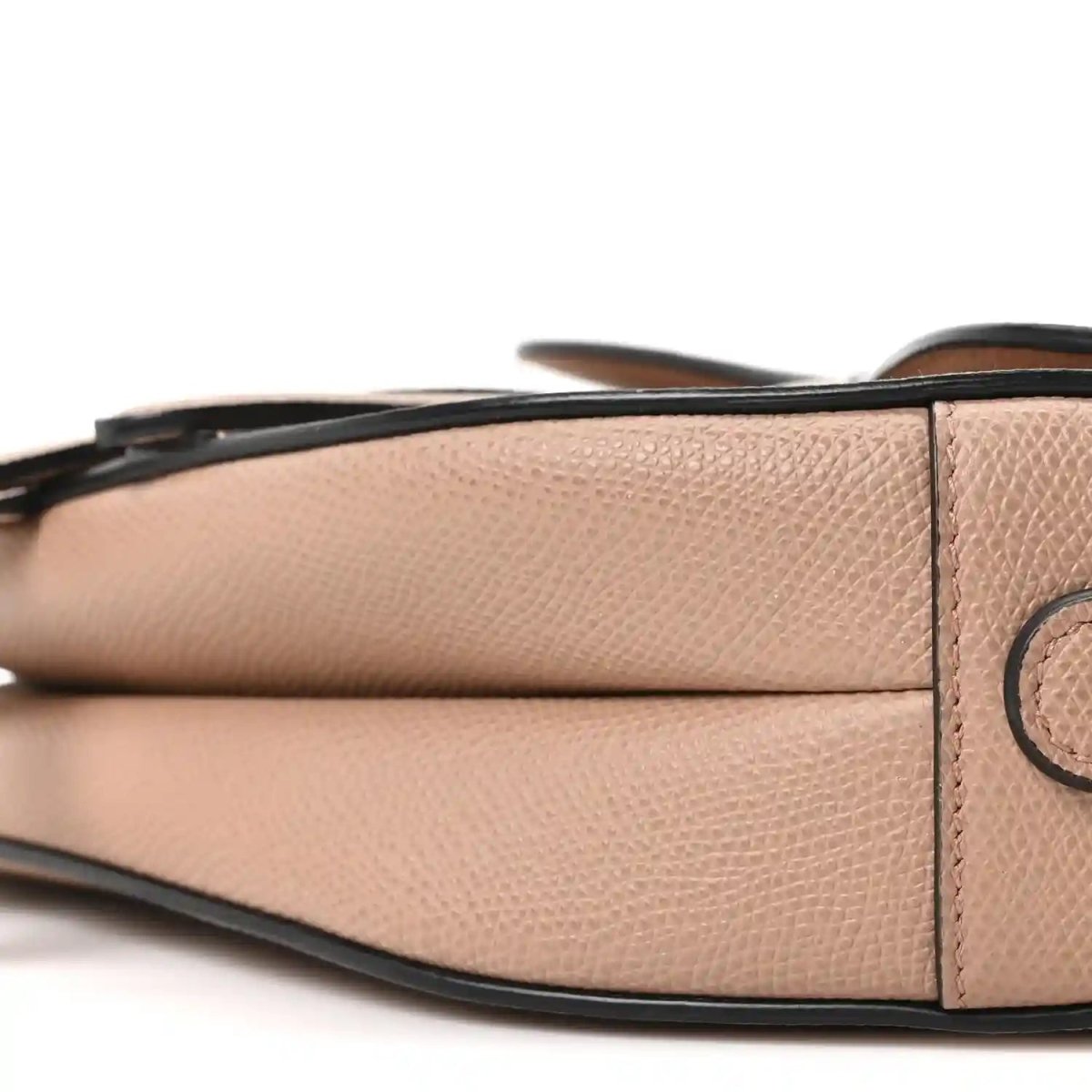 Christian Dior Grained Calfskin Saddle Bag in Fard Light Pink - NEESTRA
