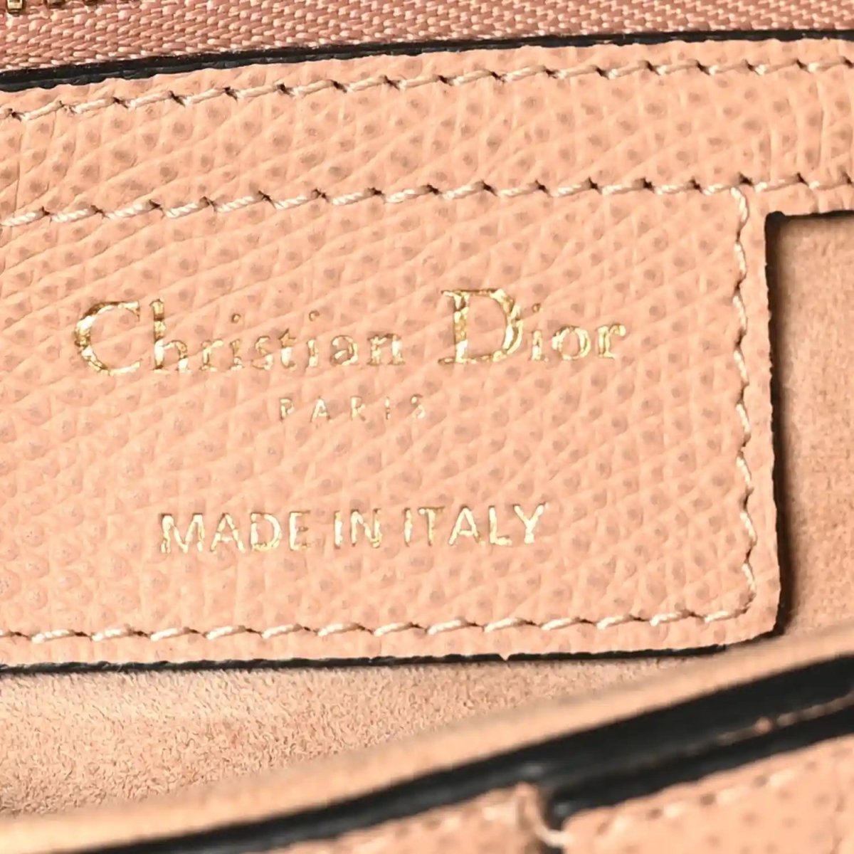 Christian Dior Grained Calfskin Saddle Bag in Light Pink - NEESTRA