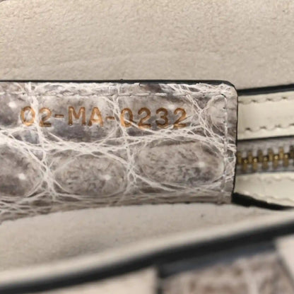 Christian Dior Niloticus Crocodile Himalaya Saddle Bag Latte White - NEESTRA