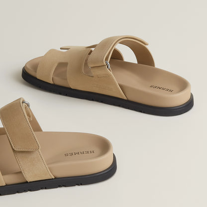 Hermès Chypre Sandal in Suede Goatskin
