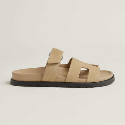 Hermès Chypre Sandal in Suede Goatskin