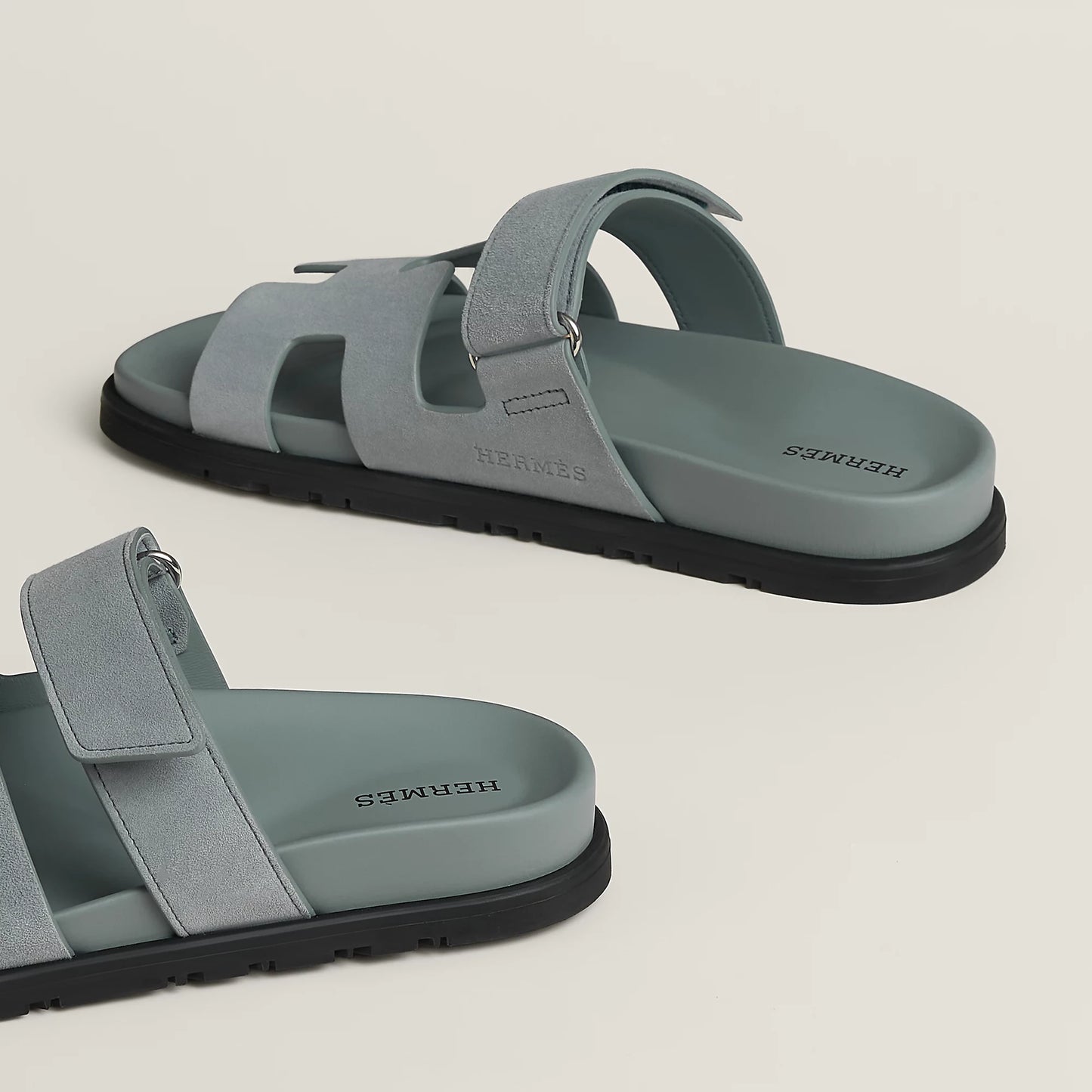 Hermès Chypre Sandal in Suede Goatskin