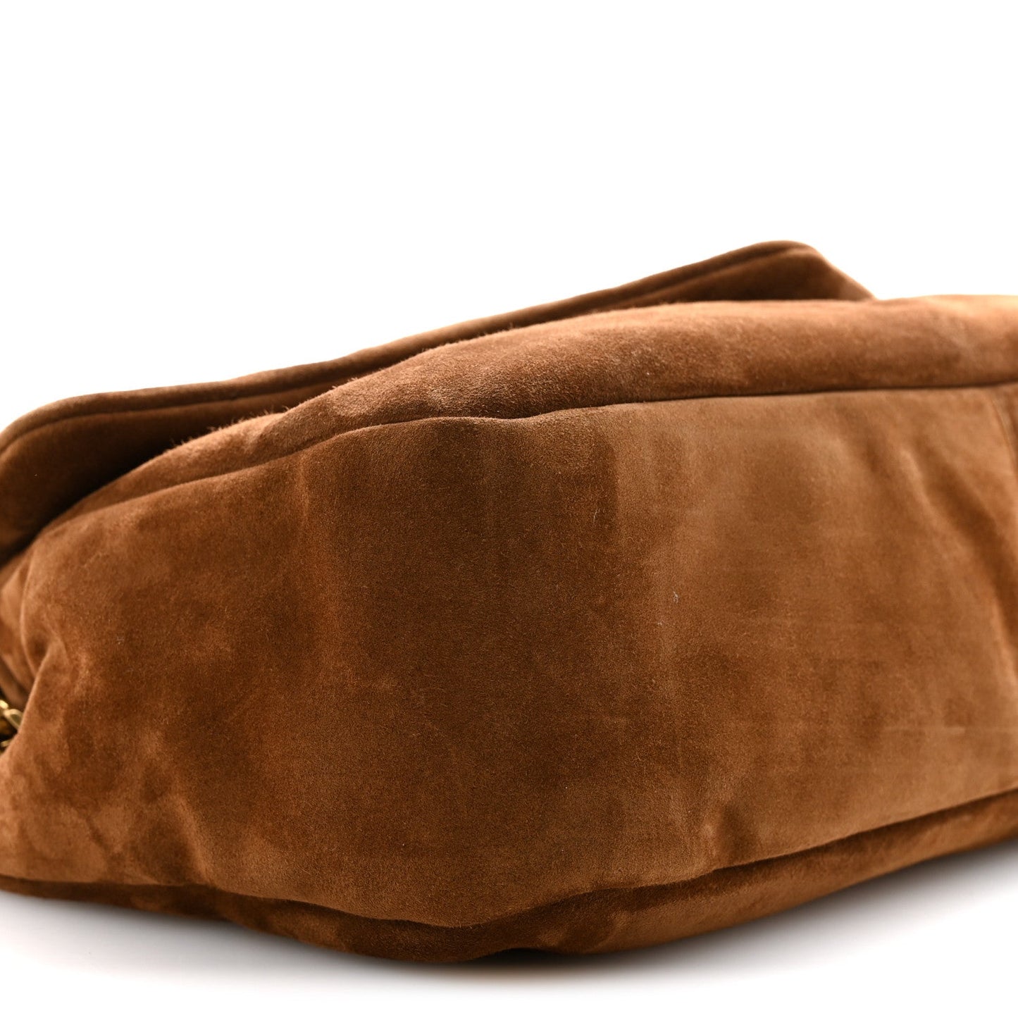 Saint Laurent Large Calypso Suede Shoulder Bag Caramel Cognac
