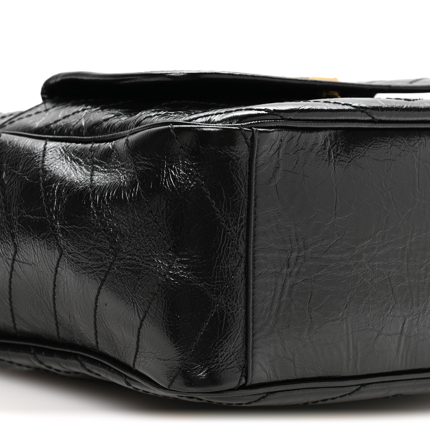Saint Laurent Crinkled Calfskin Matelasse Niki Multipocket Shopping Tote Black