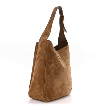 Saint Laurent Suede Large Le 5 A 7 Soft Hobo New Barley