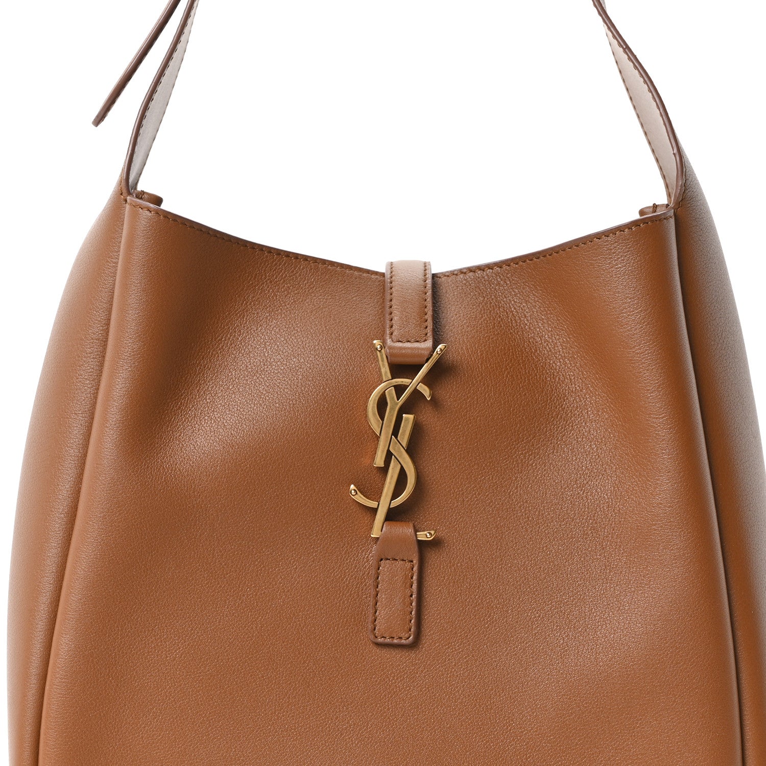 Saint Laurent Smooth Calfskin Small Le 5 À 7 Soft Hobo Bag Fox