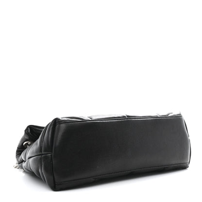Saint Laurent Loulou Puffer Small Quilted Lambskin Leather Satchel Black